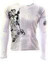 Ex Next White Top with Black Pattern