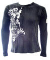 Ex Next Black Top with White Pattern