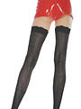 MusicLegs Black Seamed Stockings