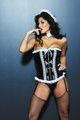Allure Leather Vinyl French Maid Corset 4 Piece
