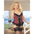 LoveHoney Intimate Attitudes Plus Size Jacquard Tapestry Long Line Bustier