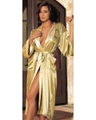 PurplePleasures Asian Inspired Reversible Robe For Her - Peach / Ivory