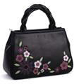 Ciccia 30-052 Women's Leather Grab Handle Bag in Black