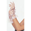 Hen Night HQ Leg Avenue Wrist Length Lace Gloves - White One size