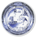 Personalised Delft Blue Birth Plate