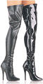 Thongs n Things - Pleaser Domina 3000 Thigh High Boots Black PU