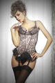 Haute-Couture Skirted Bustier & Thong Set by Nuits de Satin, Exclusive to...