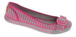 Ladies Rocket Dog Kitten Slip-On Shoes. Fuchsia