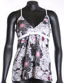 Animal Ladies Clothing Flower Design Cami White UK 10 - UK 10